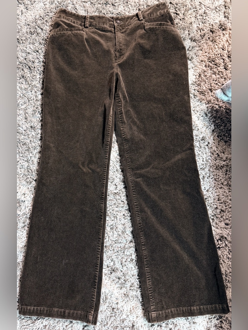 Vintage Grace Elements Chocolate Brown Corduroy Flare Flare Pants Size 10